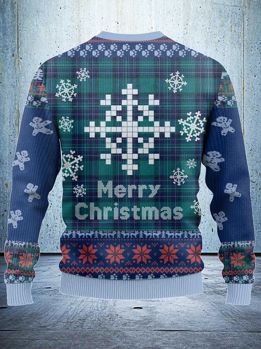 Candy Cane Raccoon Samurai Ugly Sweatshirt