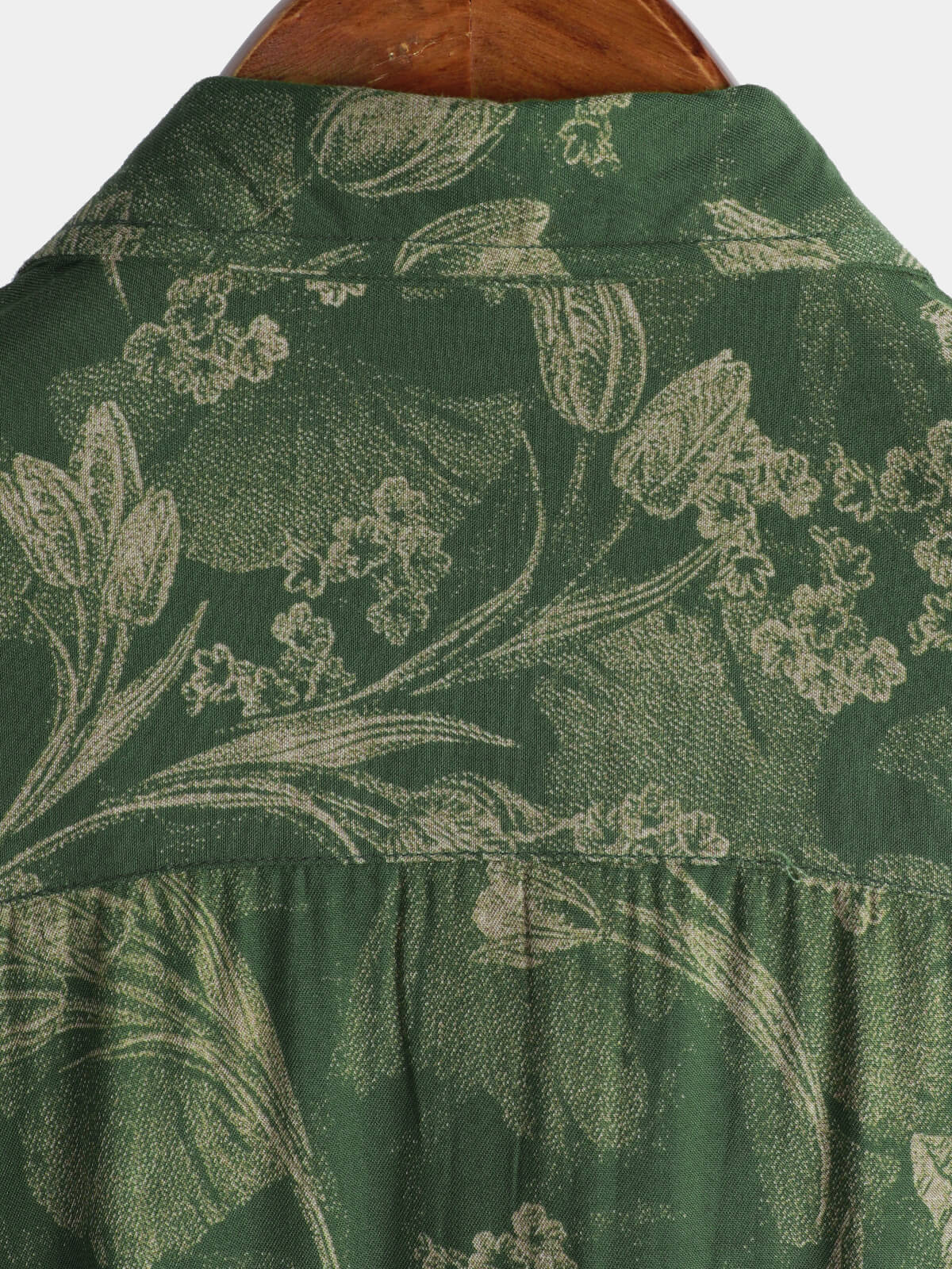 Men's Green Vintage Holiday Breathable Hawaiian Short Sleeve Shirt