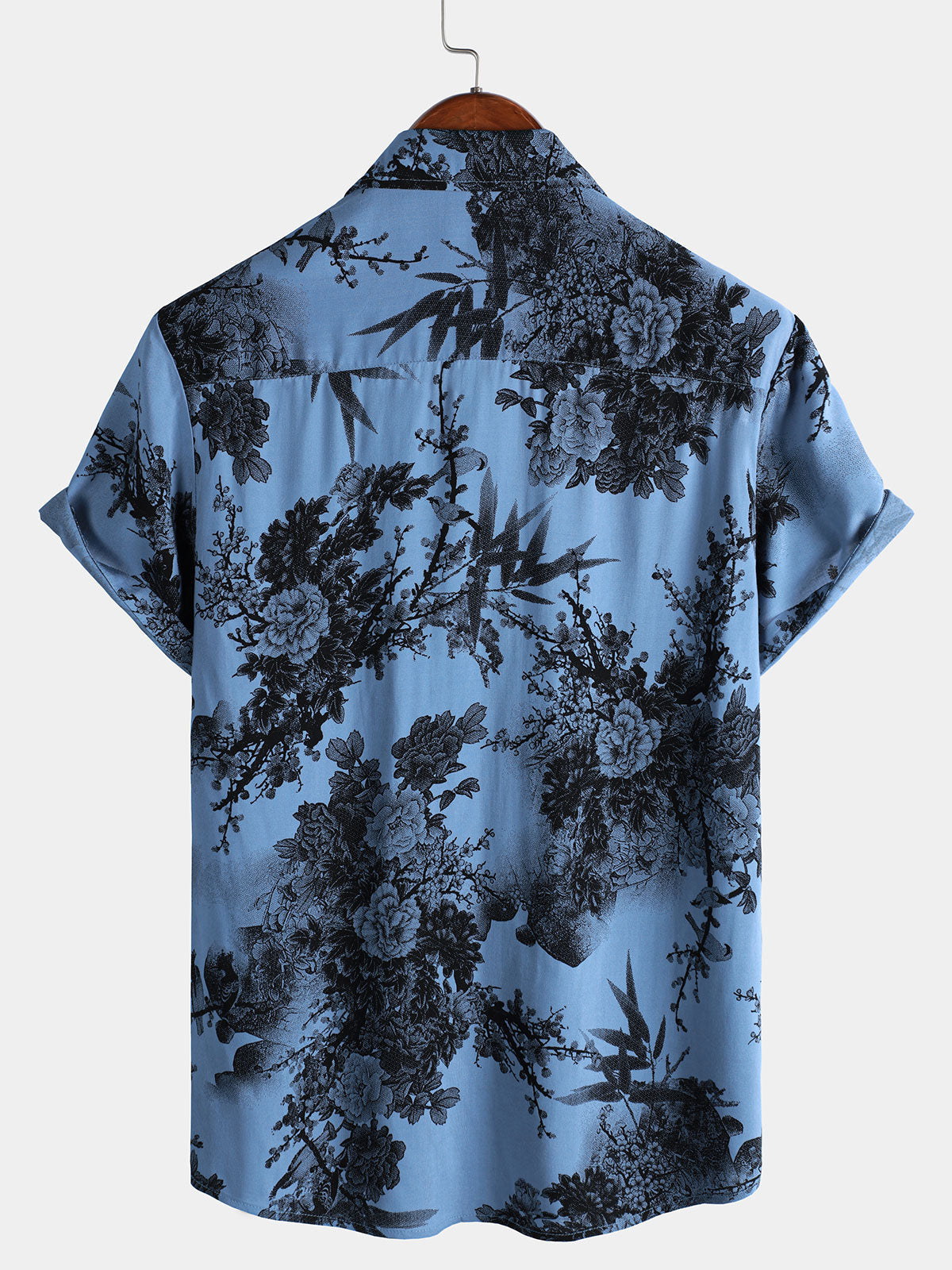 Men's Retro Holiday Breathable Flower Hawaiian Short Sleeve Shirt