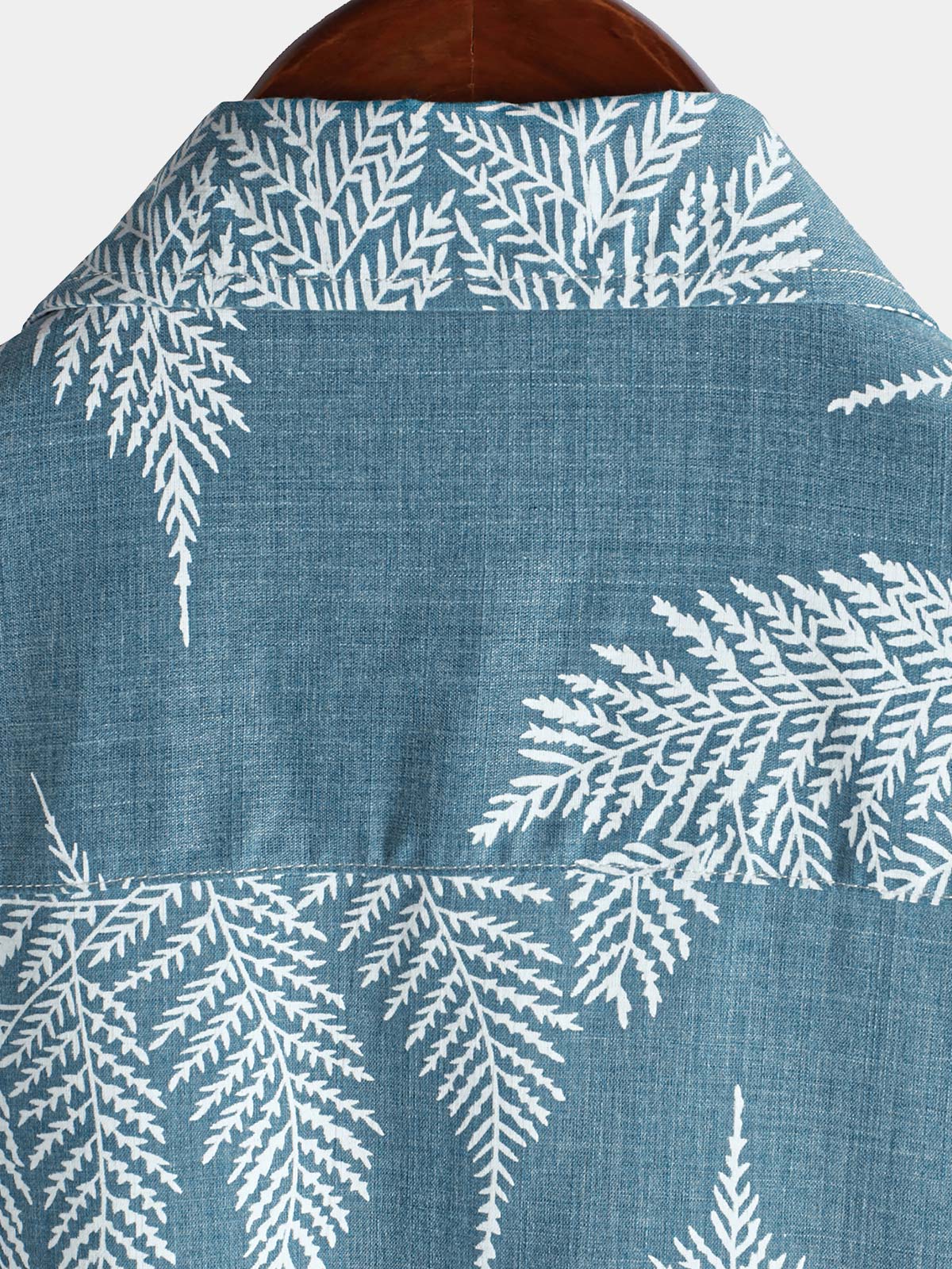 Men's Tropical Blue Button Up Short Sleeve Summer Shirt
