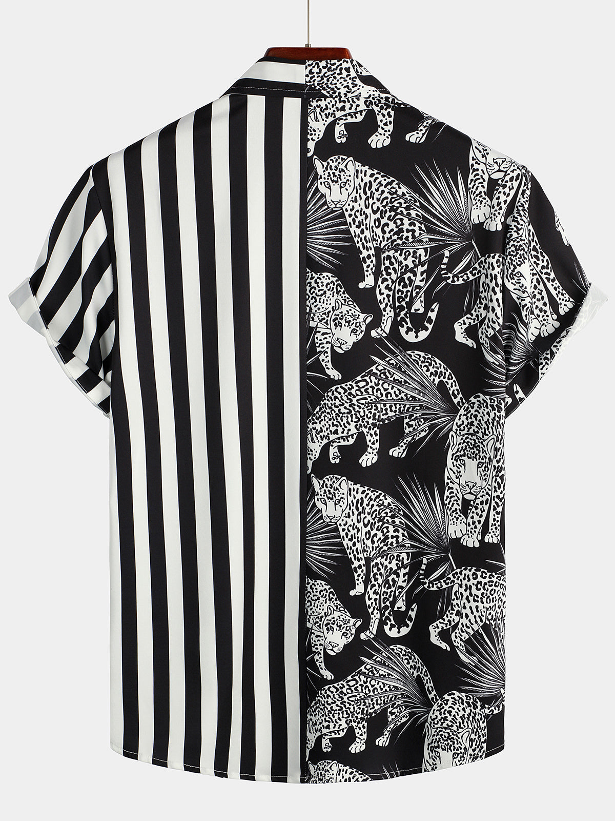 Men's Zebra & Striped Pocket Holiday Casual Shirt