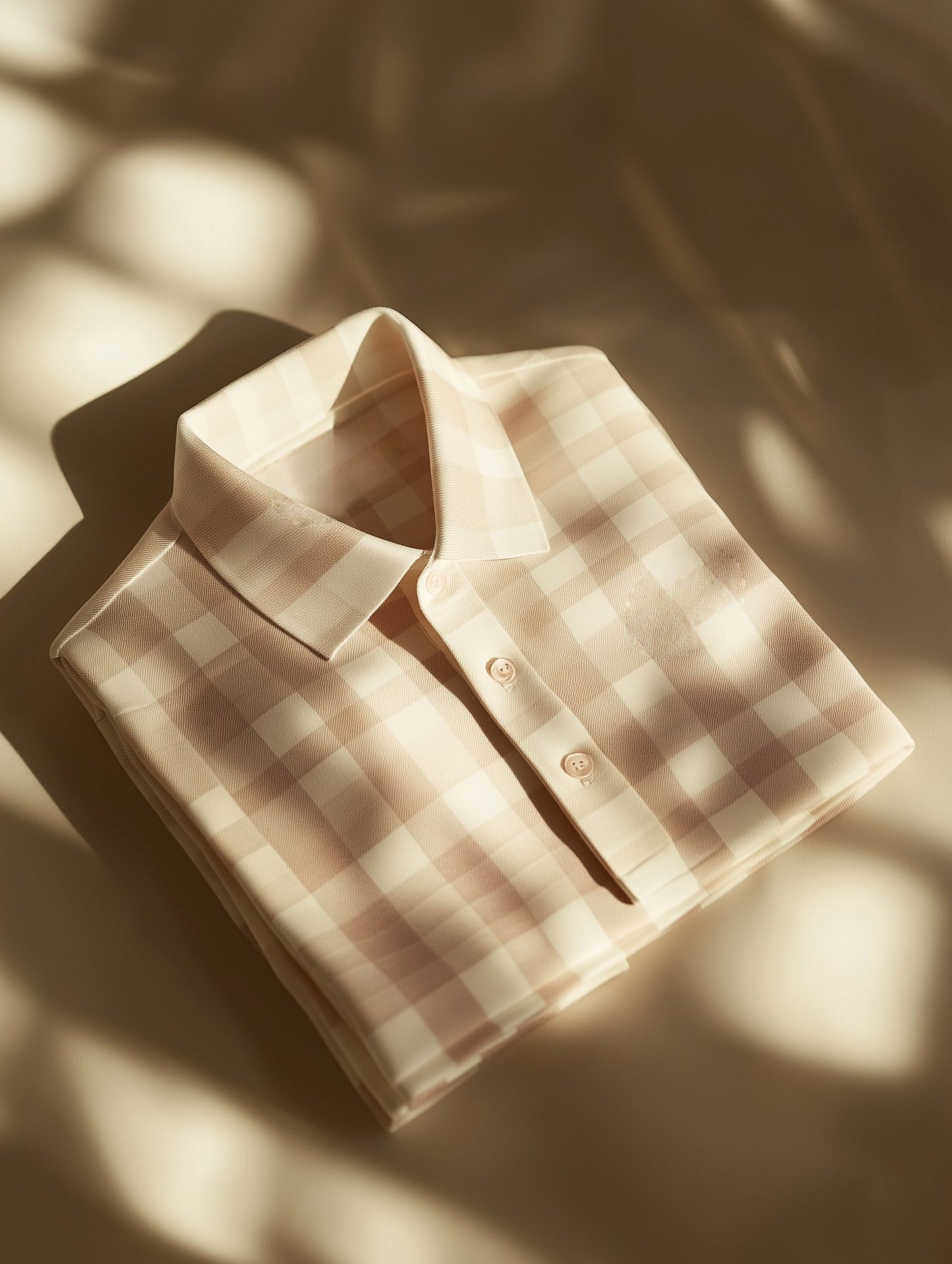 Men's Classic Business Checkerboard Plaid Button Short Sleeve Polo Shirt