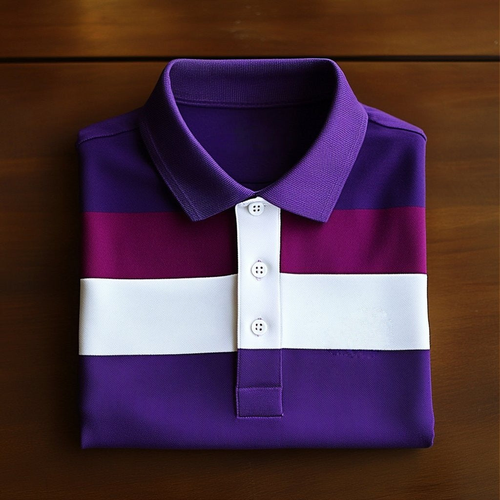 Men's Business Casual Embroidered Button Short Sleeve Polo Shirt