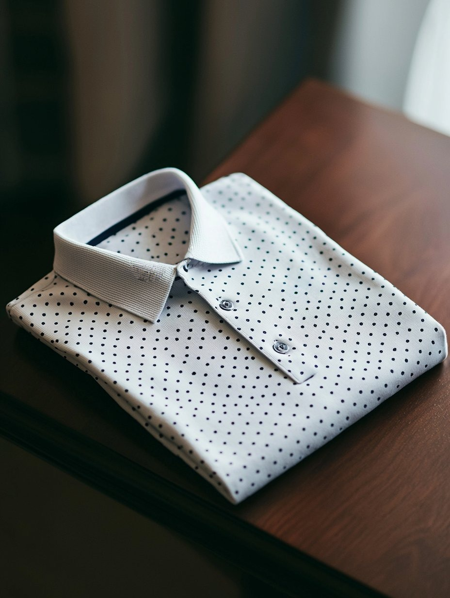 Men's Business Casual Fish Embroidered Button Short Sleeve Polo Shirt