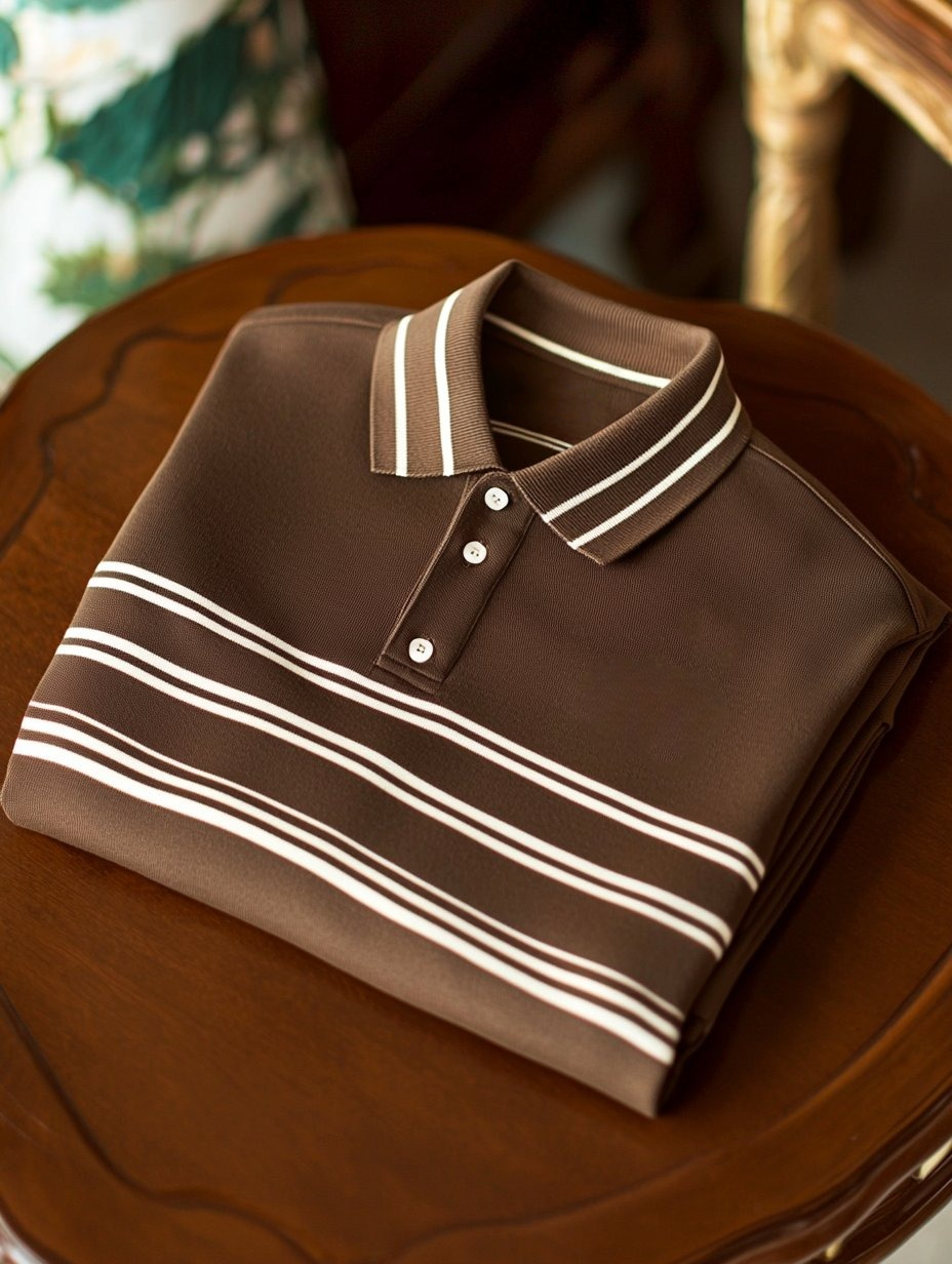 Men's Business Casual Fish Embroidered Button Short Sleeve Polo Shirt