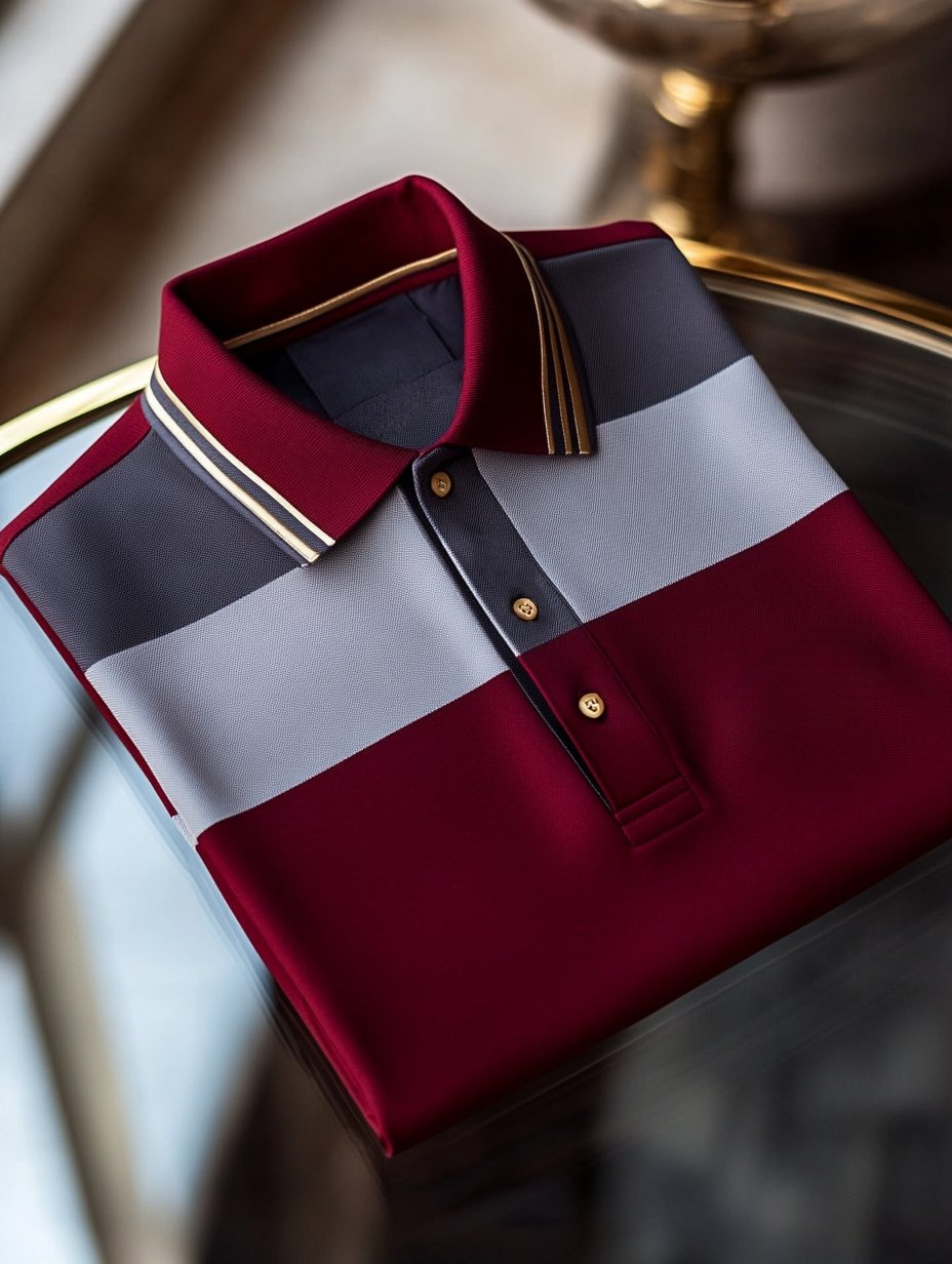 Men's Business Casual Fish Embroidered Button Short Sleeve Polo Shirt