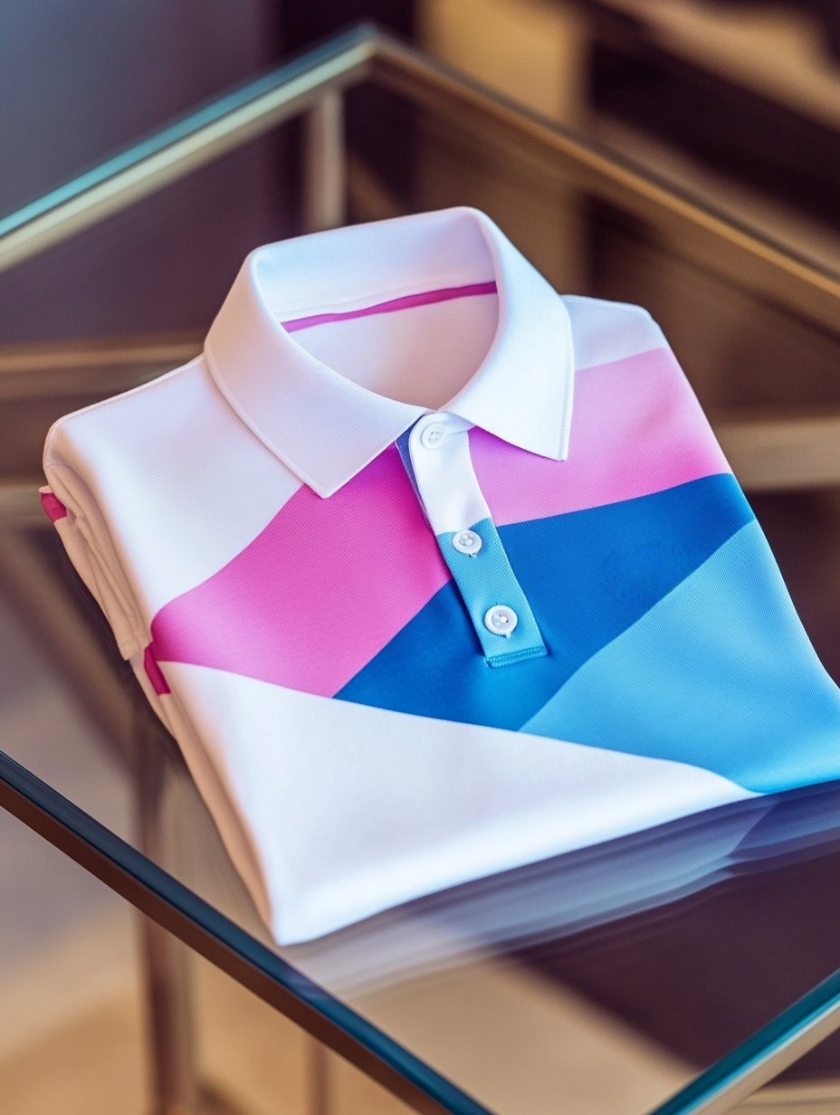 Men's Business Casual Fish Embroidered Button Short Sleeve Polo Shirt
