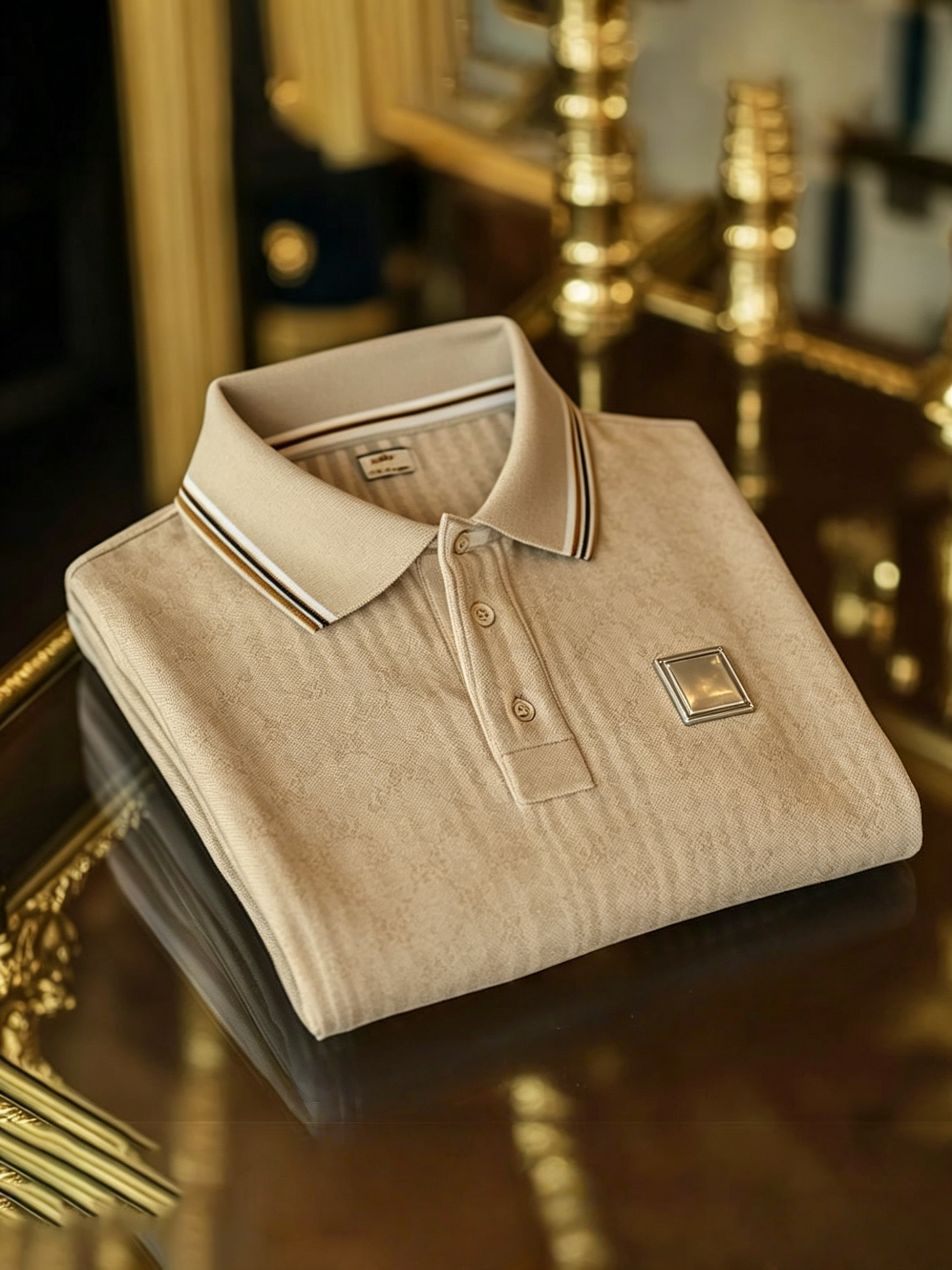 Men's Business Button-Down Short Sleeve Polo Shirt