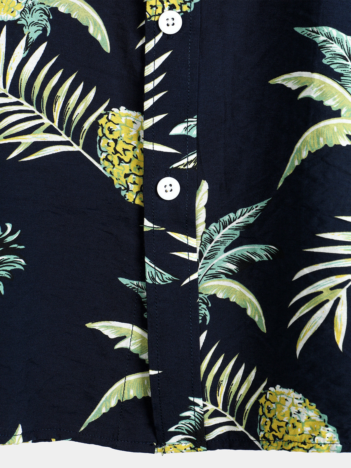 Men's Holiday Pineapple Short Sleeve Pocket Shirt