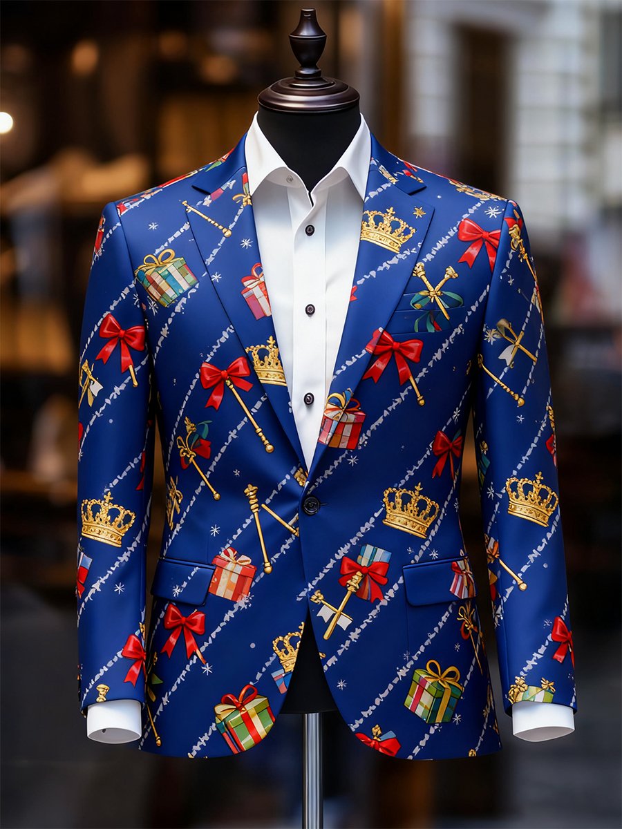 Men's Business Casual Christmas Suit Outerwear