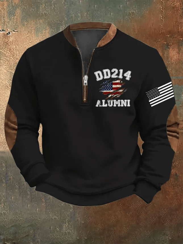 Men's casual veteran print sweatshirt