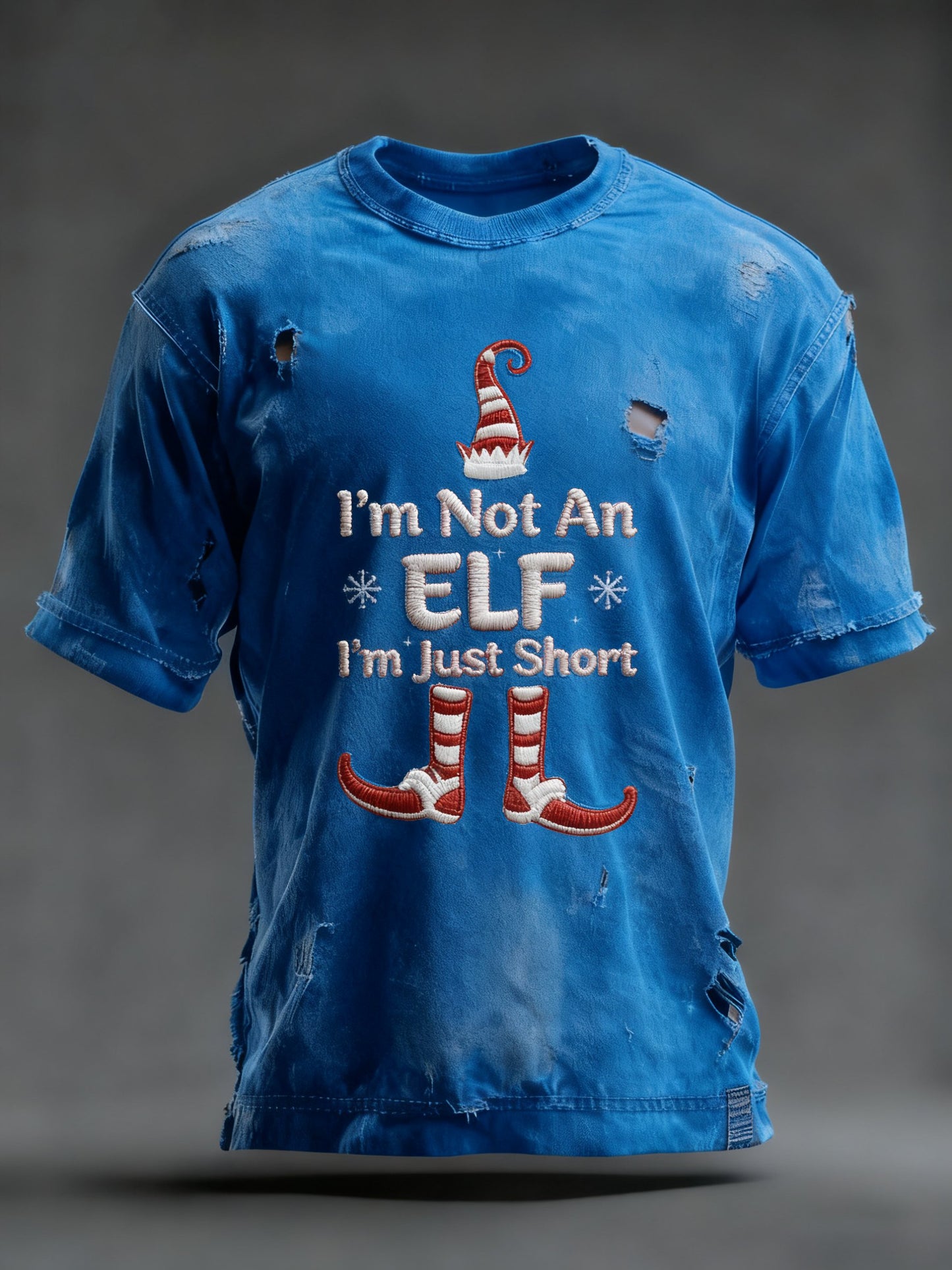 Men's Christmas Fun Slogan Print Crew Neck Top