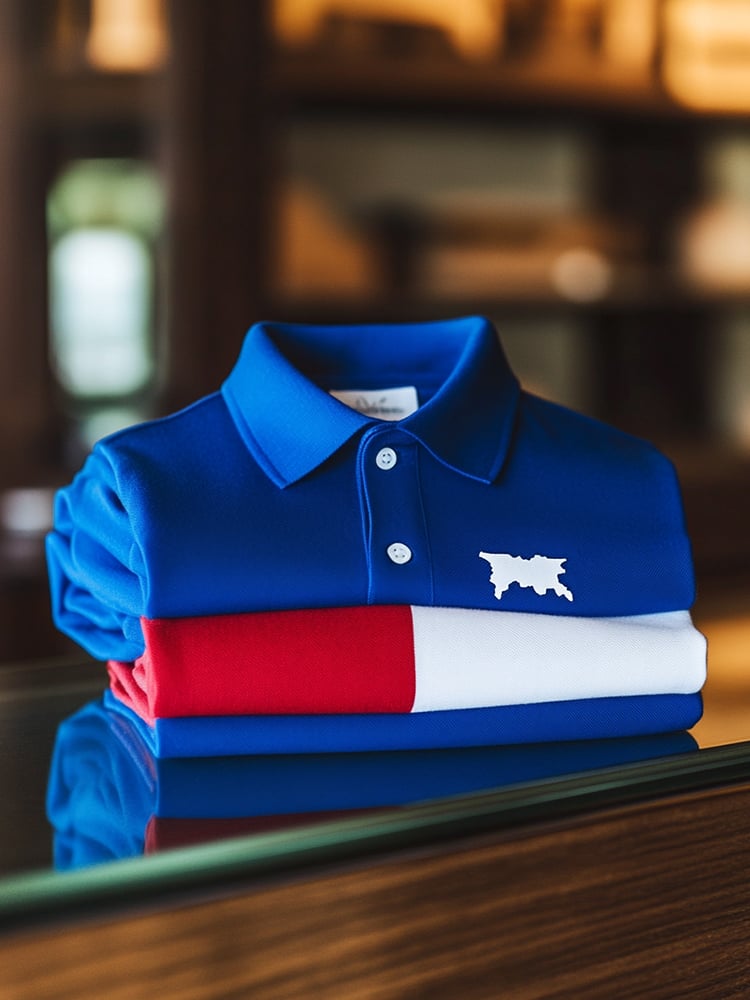 Men's Business Casual Texas Button Short Sleeve Polo Shirt