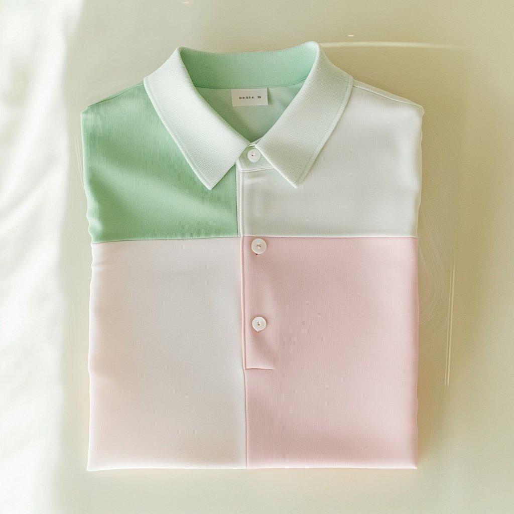 Men's Business Casual Jacquard Button Short Sleeve Polo Shirt