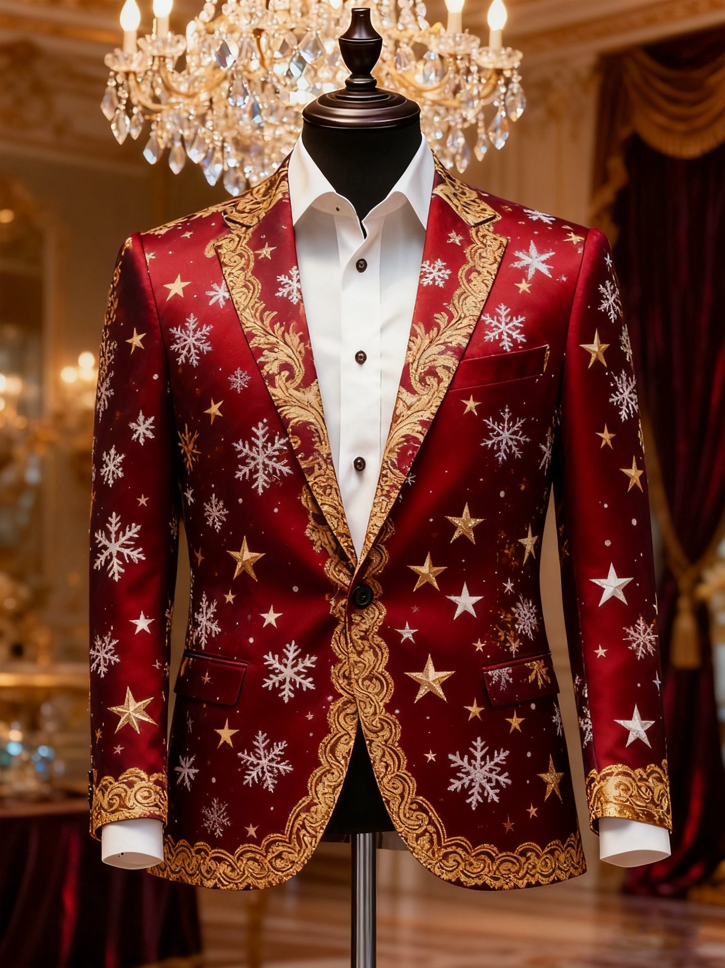 Men's Retro Christmas Casual Blazer