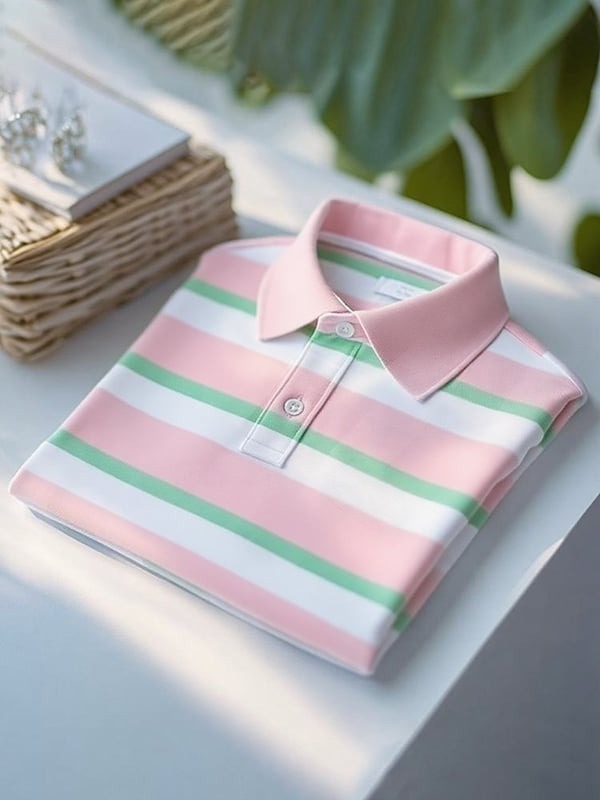 Men's Classic Business Logo Button Short Sleeve Polo Shirt