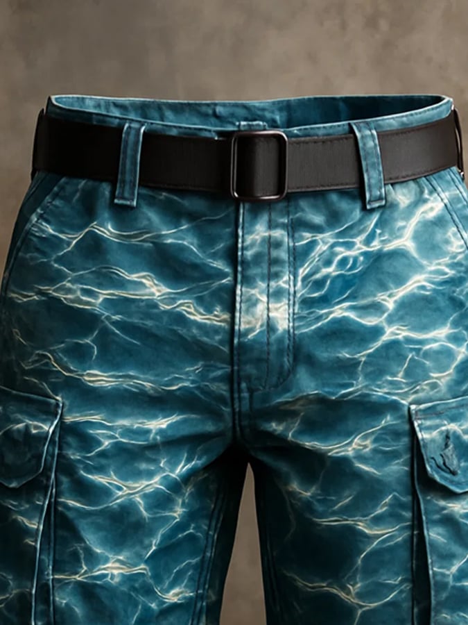 Men's Retro Outdoor Ripstop Multi-Purpose Cargo Shorts