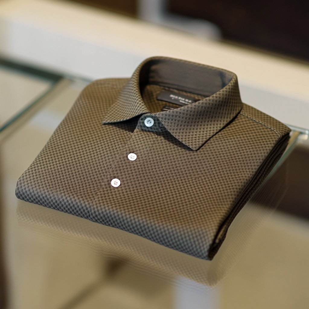Men's Business Casual Button Short Sleeve Polo Shirt