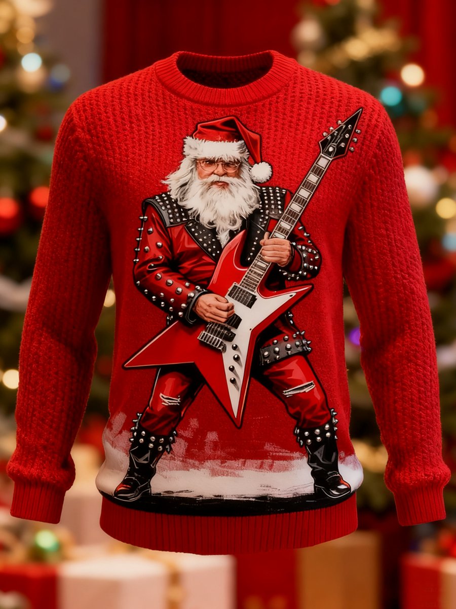 Funny, retro, and ugly Santa Claus sweater
