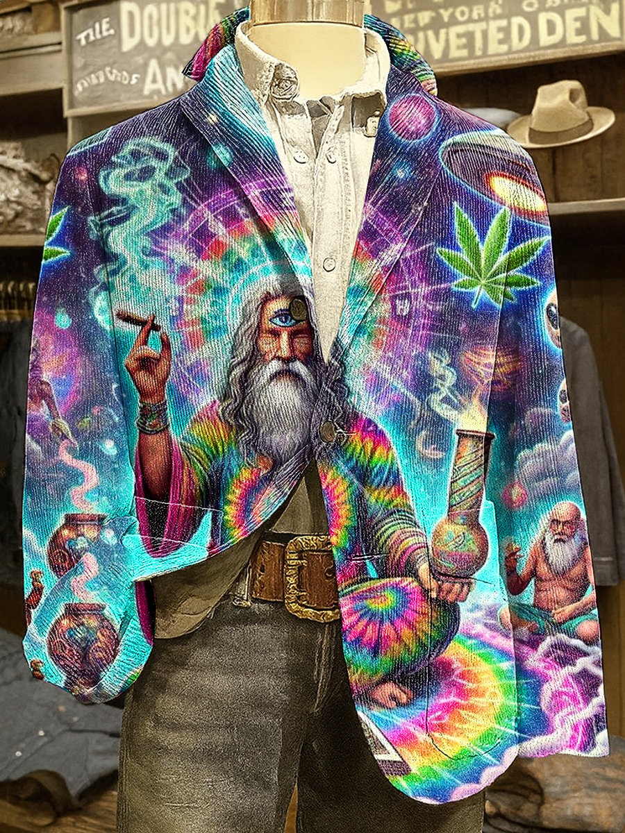 Men's Corduroy Christmas Lapel Suit Jacket