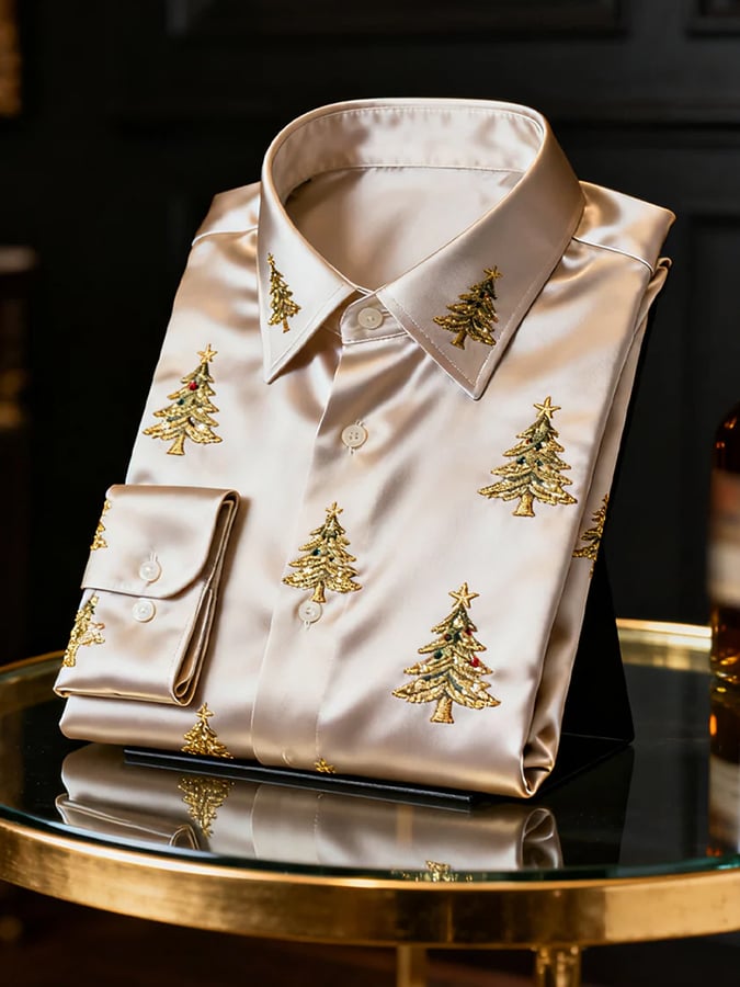 Men's Christmas-Themed Printed Shirts
