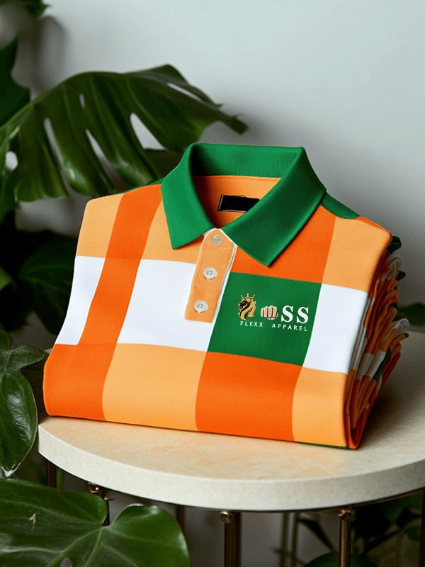Men's Business Casual Printed Polo Shirt