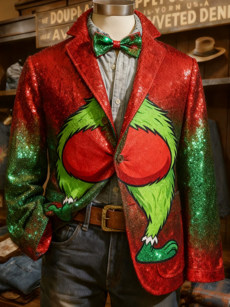 This can't be.Funny Green Corduroy Suit Jacket