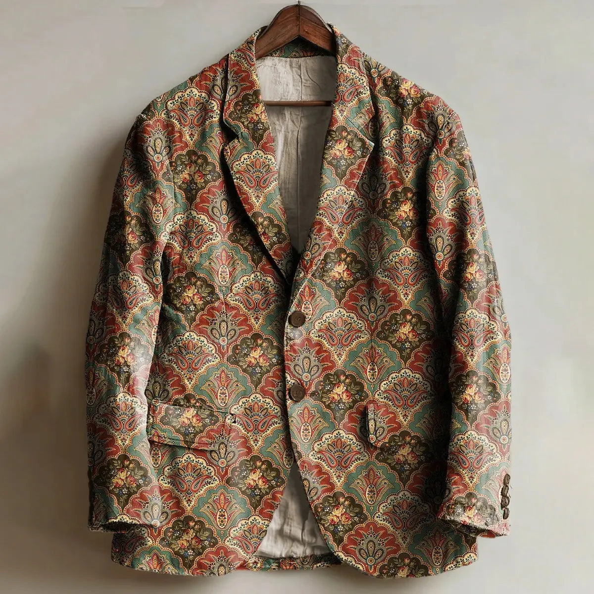Men's Retro Paisley And Ethnic Geometric Patterns Casual Blazer