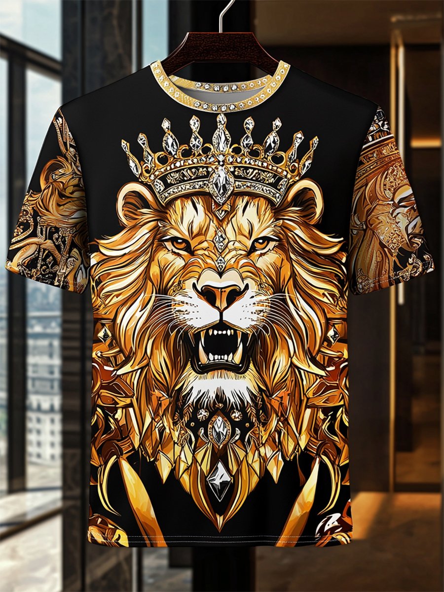 Men's Business Luxury Printed Short Sleeve T-Shirt
