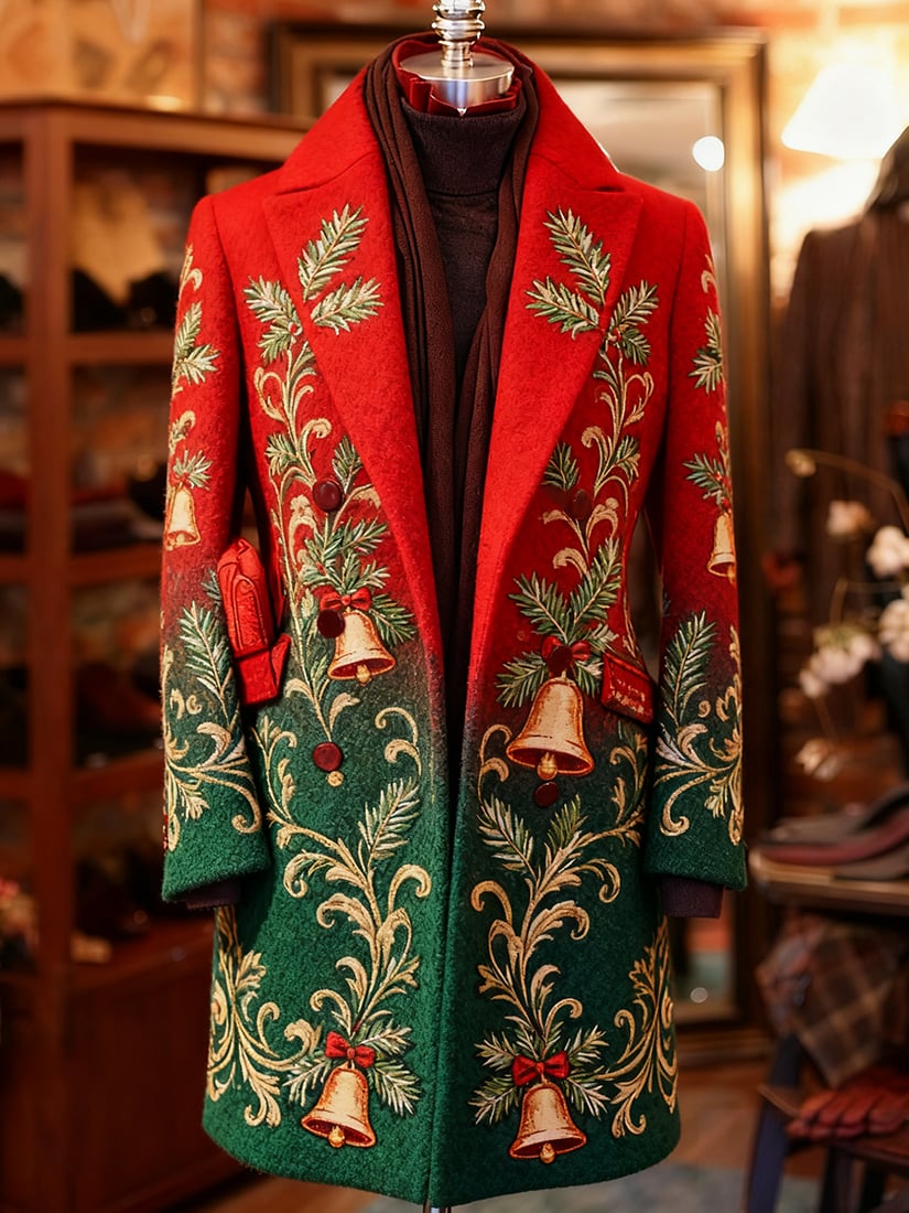 Men's Vintage Christmas Party Tweed Coat