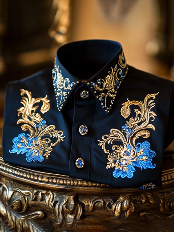 Men's Satin Luxury Business Long Sleeve Shirt
