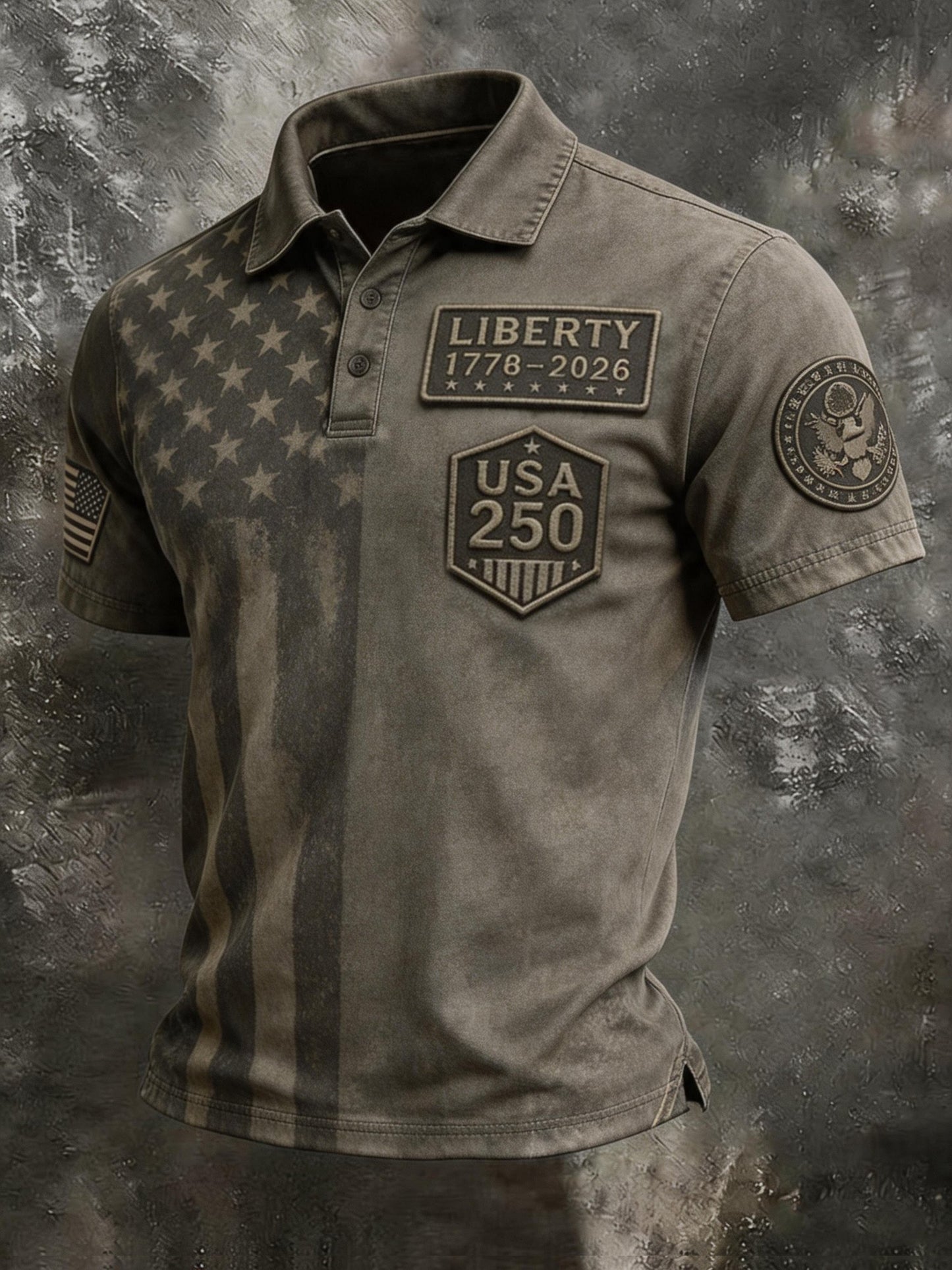 Men's USA 1776-2026 Independence Day Printed Casual T-shirt