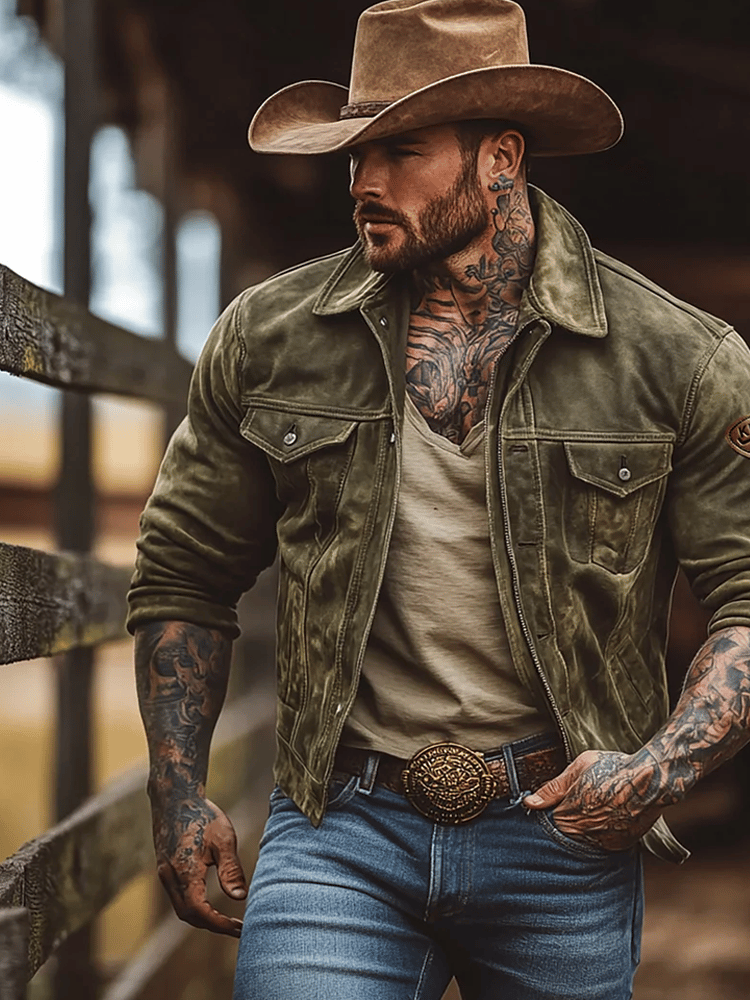 Men's Outdoor Vintage Sports Pocket Jacket