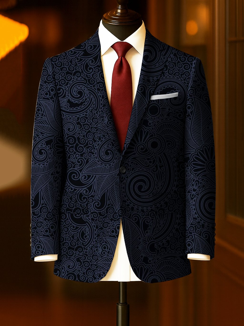 Men's Business Casual Large Pocket Plaid Blazers