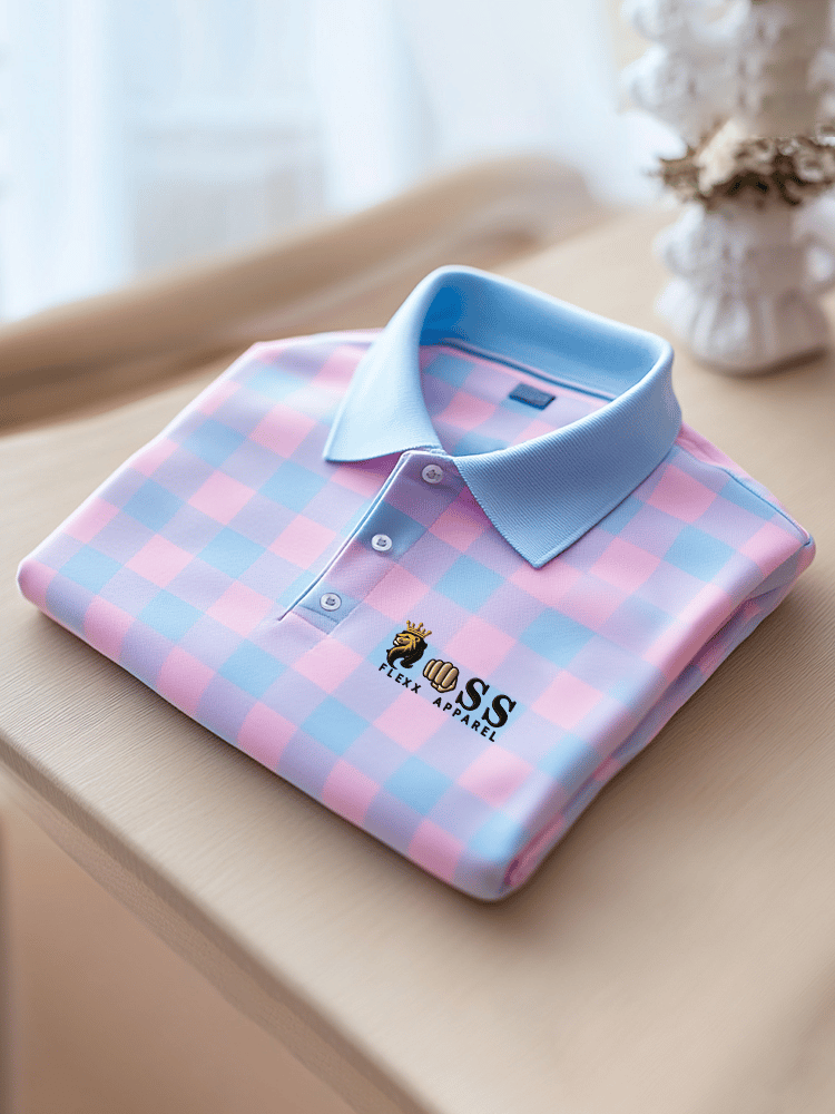 Men's Business Casual Printed Polo Shirt