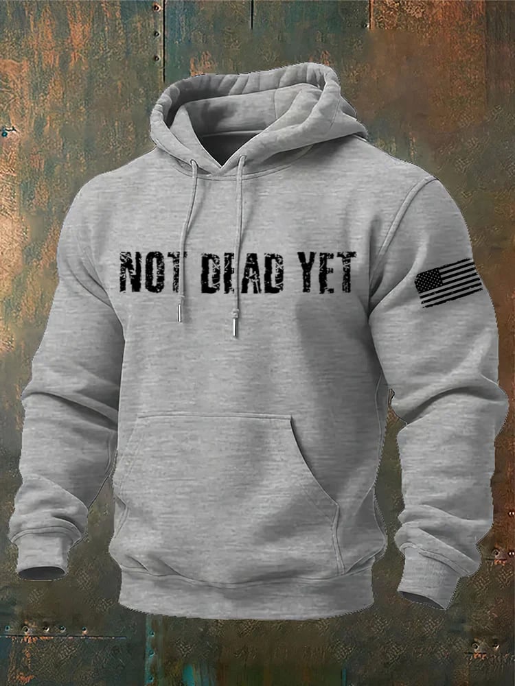 Men's Not Dead Yet Pattern Print Sweatshirt