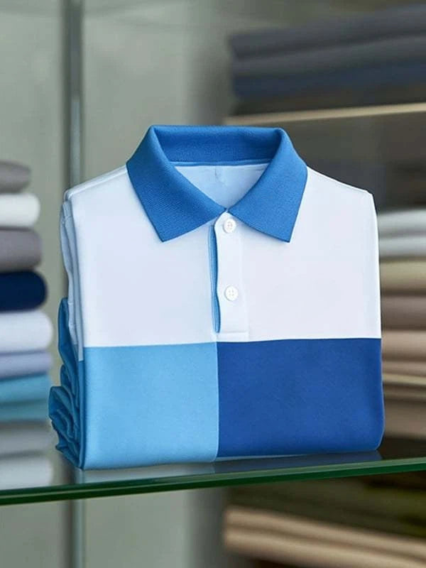 Men's Classic Business Logo Short Sleeve Polo Shirt