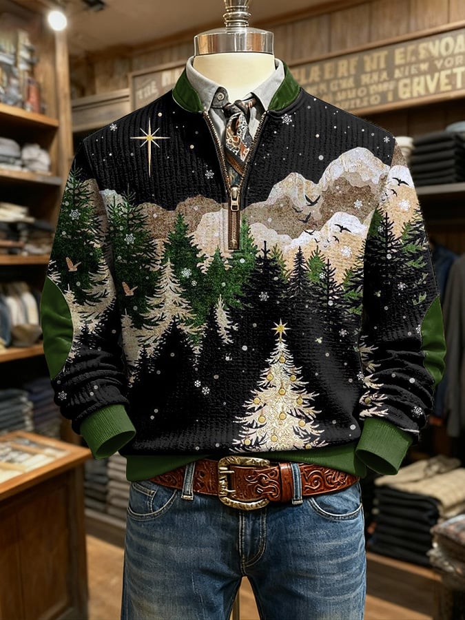 Men's Retro Christmas Printed Sweatshirt