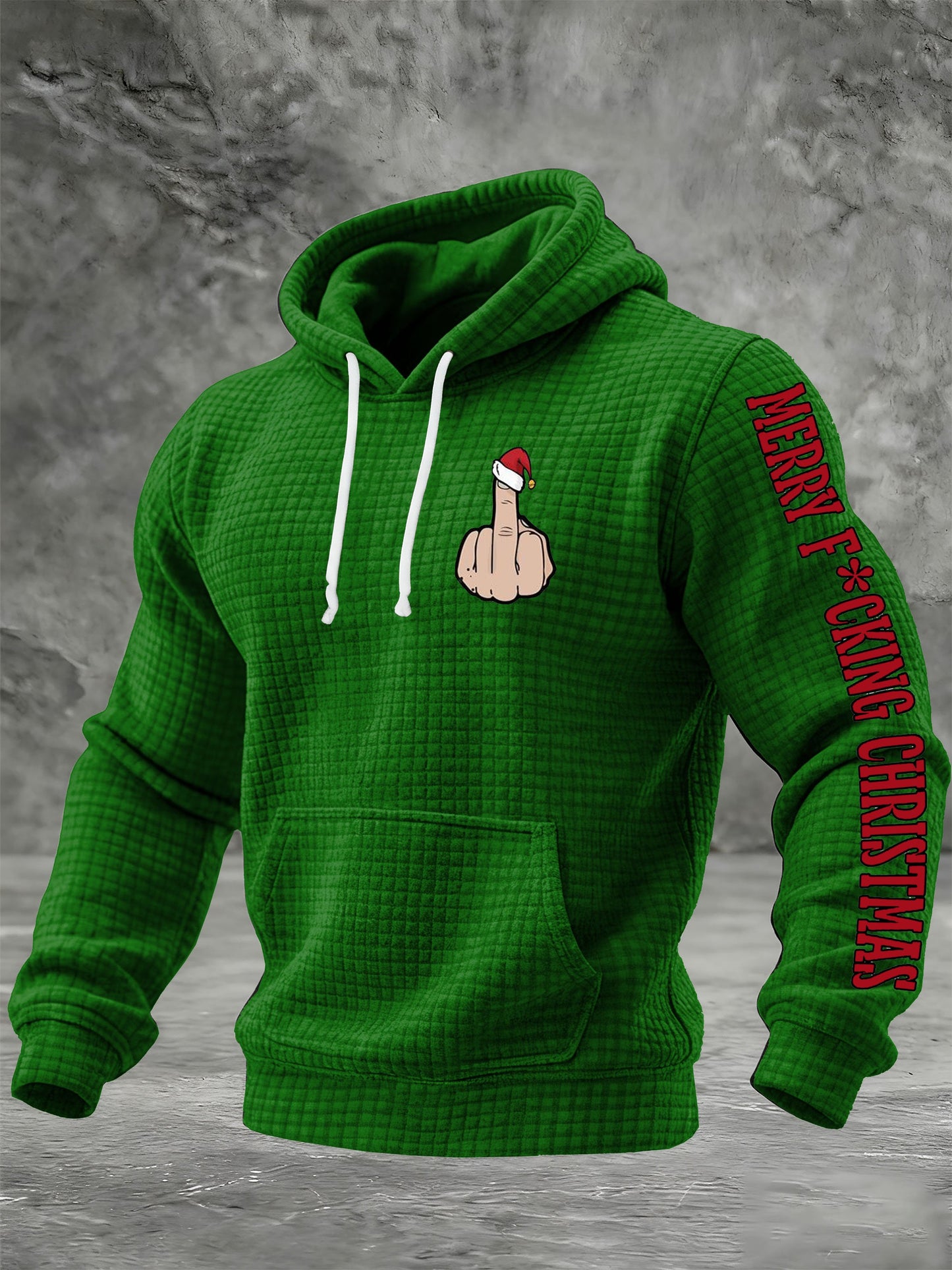 Men's Retro Merry F*cking Christmas Printed Hoodie