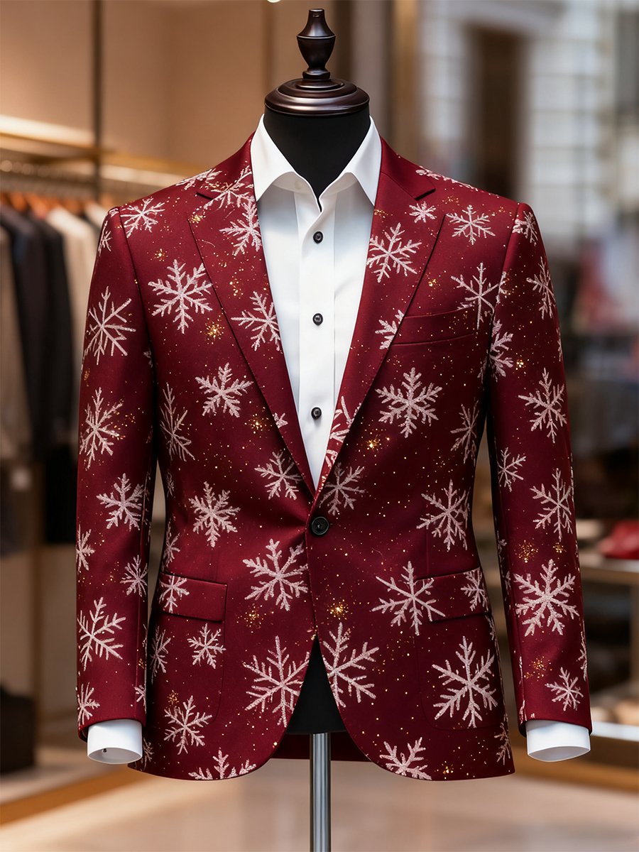 Men's Business Casual Christmas Suit Outerwear