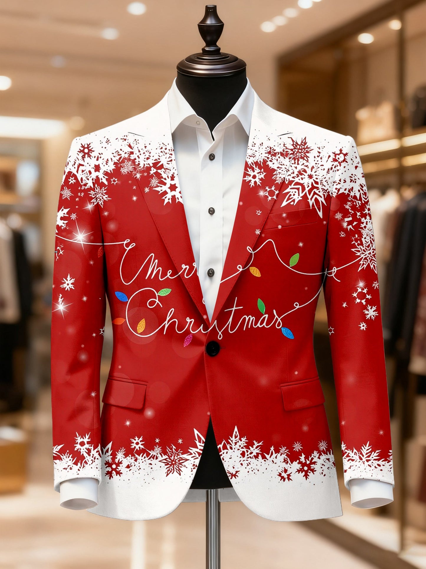 Men's Vintage Casual Christmas Party Blazer