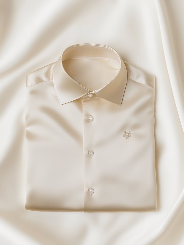 Men's Business Casual Logo Lapel Short Sleeve Shirt