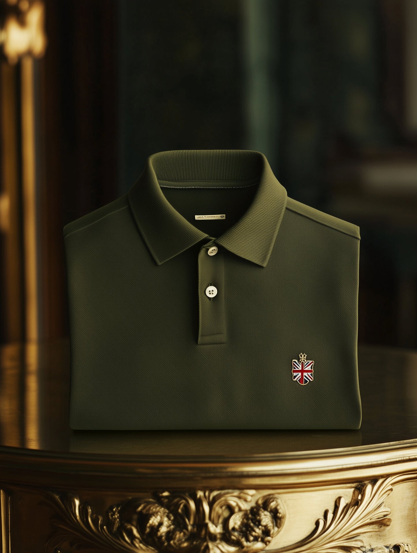 Men's Business Casual Button Old Money Short Sleeve Polo Shirt