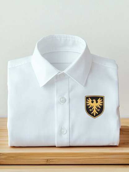 Men's Business Casual Logo Lapel Short Sleeve Shirt