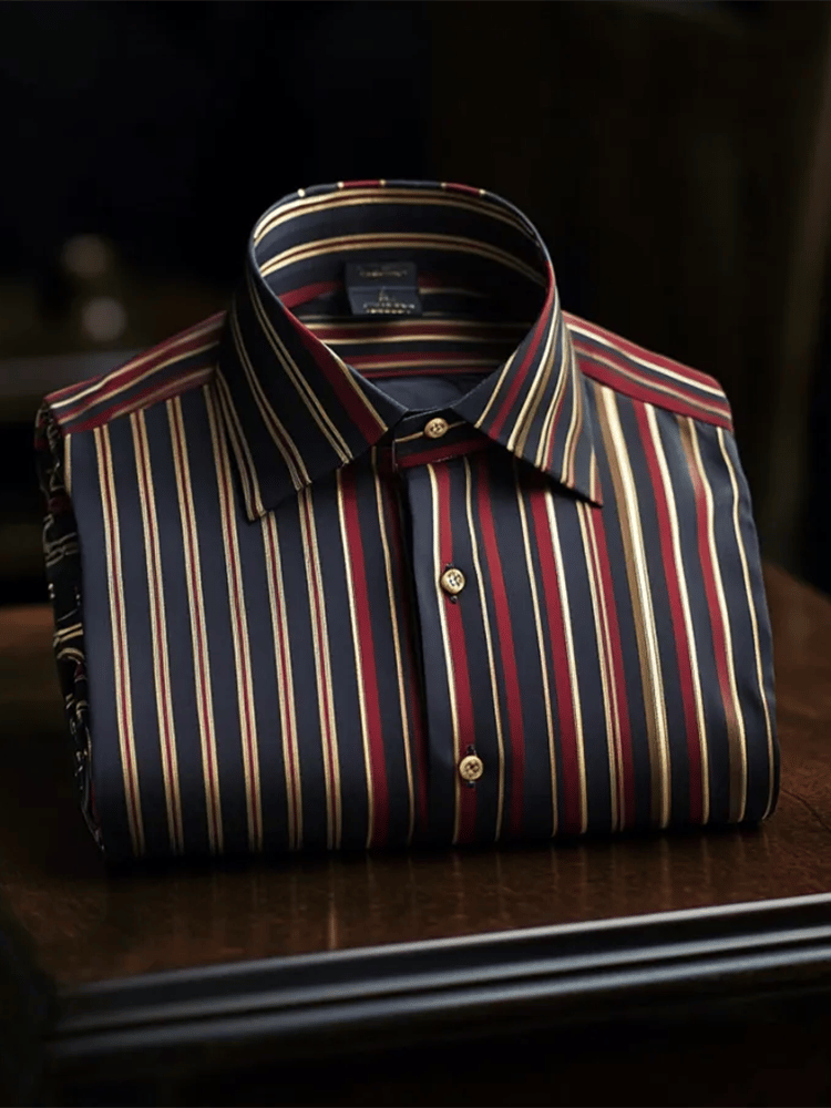 Men's Satin Luxe Long Sleeve Button Down Shirt