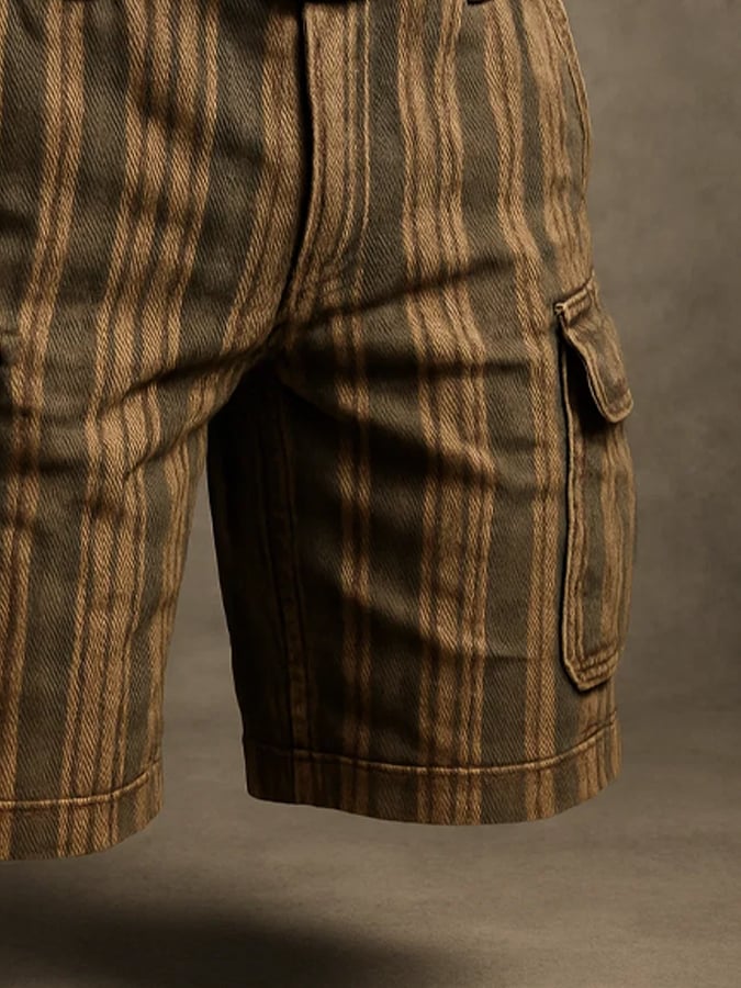 Men's Retro Outdoor Ripstop Multi-Purpose Cargo Shorts