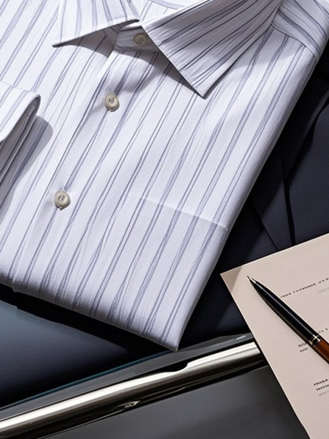 Men's Gradient Lapel Long Sleeve Shirt