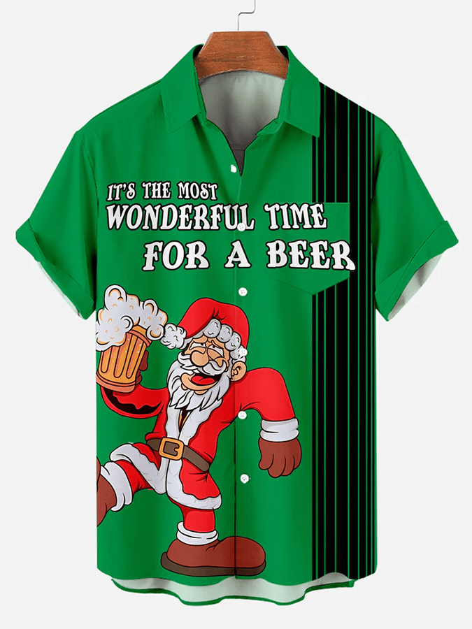 Men's Stylish Casual Christmas Printed Shirt