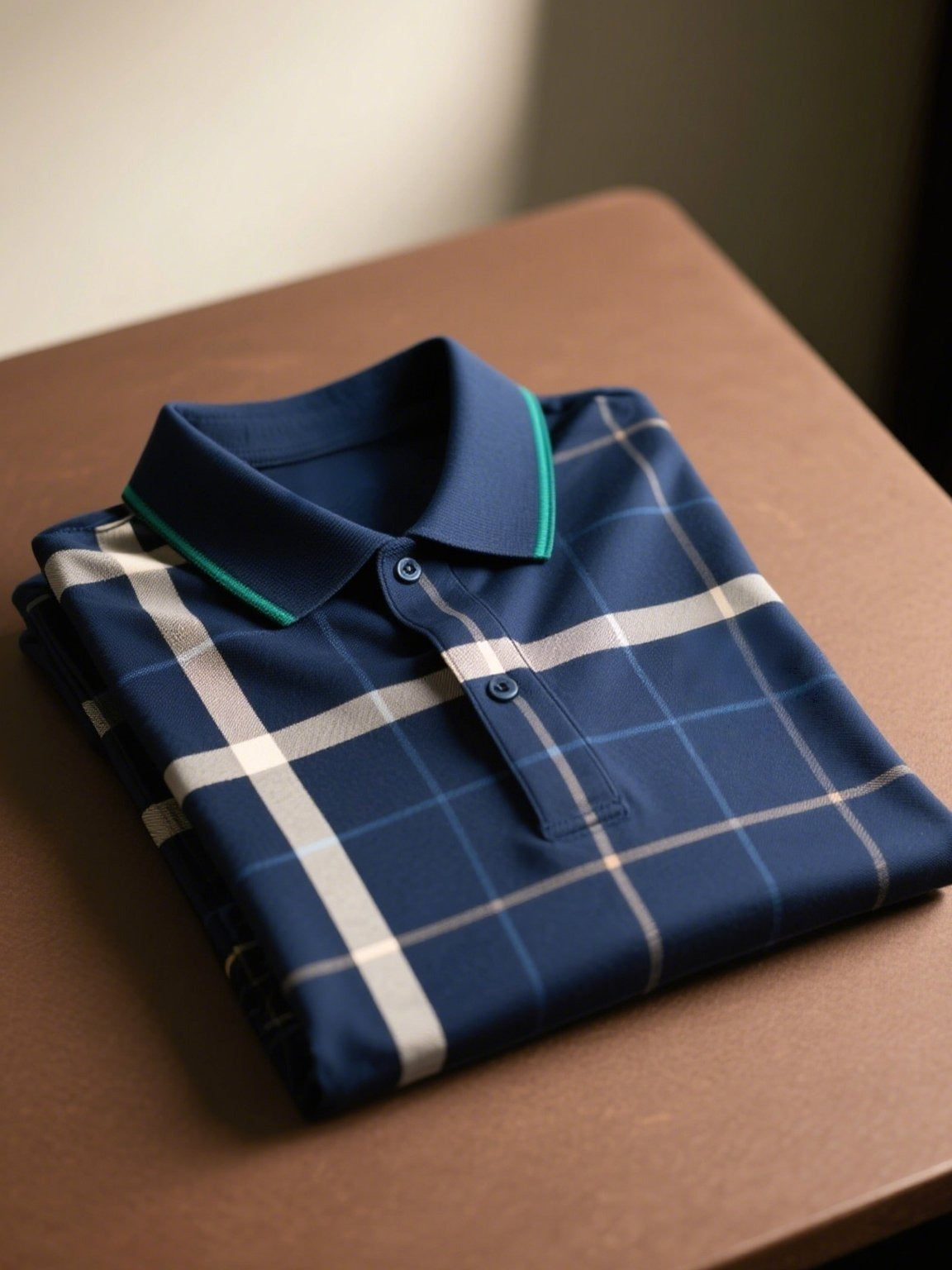 Men's Business Casual Button Short Sleeve Polo Shirt
