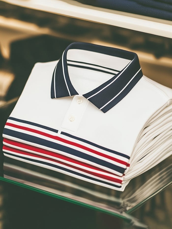 Men's Classic Business Logo Button Short Sleeve Polo Shirt